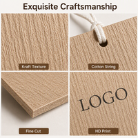 Étiquettes suspendues pour vêtements, en papier kraft texturé, écologiques, personnalisées avec logo, recyclées, pour costumes et vêtements