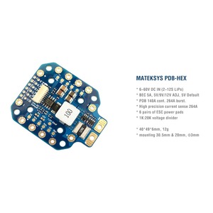 Mateksys PDB-HEX 12S 6 ~ 60V <span class=keywords><strong>DC</strong></span> đầu vào 5A điều chỉnh cho RC FPV bay không người lái - Product Image 2