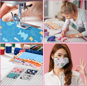 Tessuto Ecologico con Motivi Animali Serie Fai-da-Te 100% Cotone Stampato per Progetti di Quilting e Cucito - Product Image 6