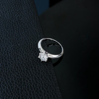 Bague de fiançailles en or blanc 18 carats avec diamant de laboratoire VVS couleur D certifié IGI, bijoux de mariée