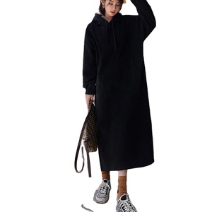 <span class=keywords><strong>Felpa</strong></span> con cappuccio stile coreano con cappuccio lungo e spesso da donna - Product Image 3