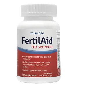 FertilAid para Mulheres Multivitamínico com Vitex e Folato Suporte Regularidade Ciclo e Ovulação