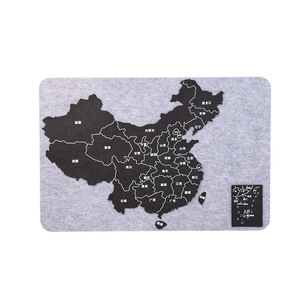 Carte du monde en feutre pour mur photo, panneau d'affichage mural pour salon - Product Image 2