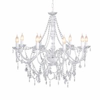 Lustre en cristal de style européen, 12/8 supports de lampes, à utiliser pour la décoration d'hôtel et de mariage, lustre suspendu
