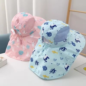 Chapeau de soleil <span class=keywords><strong>anti</strong></span>-<span class=keywords><strong>UV</strong></span> pour enfants, <span class=keywords><strong>casquette</strong></span> bob avec sifflet pour filles et garçons, protection cou et oreilles, idéal plage et activités extérieures - Product Image 2