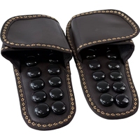 Chaussons de massage à acupression en tourmaline FIR pour la relaxation des pieds, soulagement de la fasciite plantaire, ions négatifs - Utilisation à domicile