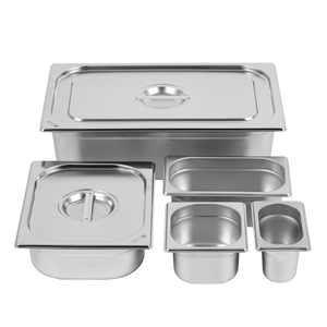 Efine Mỹ loại kích thước đầy đủ khách sạn nhà hàng Nguồn cung cấp 1/2 gastronorm Pan 201 thép không gỉ container thực phẩm gn chảo với nắp - Product Image 6