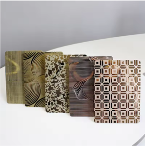 Plaque en acier inoxydable gravée motif EX927, finition miroir 8K, panneau décoratif avec services de pliage et de découpe pour projets muraux intérieurs - Product Image 3