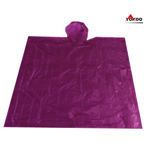 Poncho ecológico impermeable de LDPE degradable con capucha, regalos promocionales de plástico, impermeables para eventos al aire libre - Product Image 5