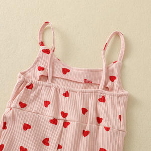 Ropa de Verano para Niños, Mono con Estampado Floral de Corazones para Bebés Niñas - Product Image 4
