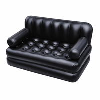 Canapé convertible en PVC sur mesure de 0,34 mm d'épaisseur, canapé-lit gonflable double portable pour l'intérieur et l'extérieur
