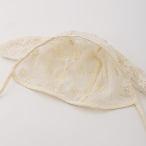 Cappello da Sole per <span class=keywords><strong>Neonata</strong></span> Stile Principessa Coreano con Stampa Animalier, Traspirante, Antivento, in Poliestere/Cotone, Protezione Orecchie, con Laccetti, per l'Estate - Product Image 3