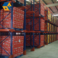 Étagère de stockage métallique NOVA robuste et réglable pour palettes, installation encastrée pour rayonnage