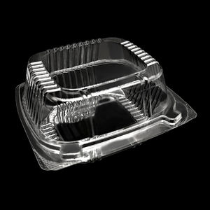 Caja de hamburguesas de calidad alimentaria de fábrica de China, contenedor para llevar, caja de hamburguesas personalizada PET transparente - Product Image 1