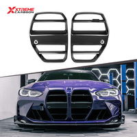 Grille centrale avant en fibre de carbone sèche XTREME style ST avec/sans ACC pour BMW G80 G81 M3 G82 G83 M4 2021-IN