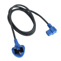 Cordon d'alimentation bleu XUZHAO XC-S31/XZ-C13 OEM ODM avec prise britannique BS et extrémité femelle IEC, en caoutchouc, IP20, 250V, pour appareils électroménagers