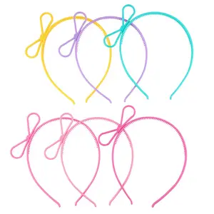 Trẻ em dễ thương hairband trẻ em công chúa Bow phim hoạt hình đáng yêu Mon-trượt tóc Hoop kẹo màu sắc Nhựa hairbands