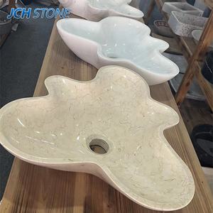 Vente en gros Lavabo en pierre de marbre blanc <span class=keywords><strong>granit</strong></span> noir naturel de haute qualité Lavabo de salle de bain - Product Image 4