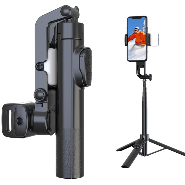 ADYSS A8 Handheld Gimbal Stabilizer Selfie Stick Expandable 360 Flexible Selfie Stick Tripod Stand All Metal Phone Camera