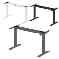 Bureau de direction moderne en acier à double moteur, réglable en longueur, extensible, réglable en hauteur, pour ordinateur, idéal pour la maison et le bureau