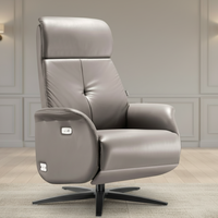 Chaise de bureau en cuir véritable équipée de plusieurs fonctions électriques, conçue pour les meubles commerciaux et l'utilisation à domicile
