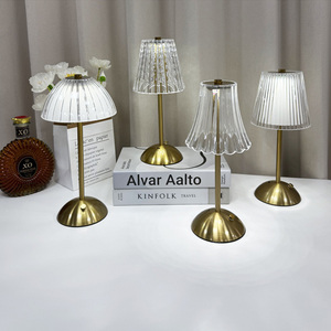 High Quality Desk Lamp LED Retro Metal Table Light USB Rechargeable Cordless <strong>Crystal</strong> Table Lamp for Bedroom Living Room Bar - Product Image 1