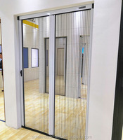 Moustiquaire de porte rétractable sans rail pour fenêtres et portes
