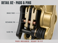 Nouvel ensemble maître-cylindre d'étrier de frein arrière gauche en alliage d'aluminium pour moto, pompe inférieure 125cc, pièces Underbone, fabriqué en Chine