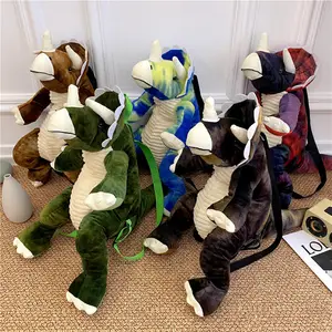 Sac à dos en peluche de dinosaure mignon de dessin animé pour les enfants de bonne qualité bon marché en gros