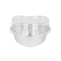 Moule à gâteau de qualité alimentaire en gros à bas prix couleur 3.5oz mini tasse de cuisson en feuille d'aluminium en forme de coeur