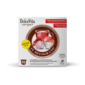 Dolce Vita Tè al Melograno in 10 Capsule Compatibili Nespresso per French Press - Product Image 1