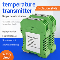 Industrial Temperature Instrument PT100 Din Rail Mounted RS485 Temperature Transmitter OEM Customizable Water Temperature