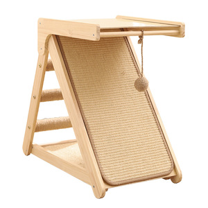 Bruce <b>Cat</b> Scratching Post Solid <b>Wood</b> Sisal Mat High Height <b>Cat</b> <b>Tree</b> With Climbing Platform And Toy For Indoor <b>Cats</b> - Product Image 5