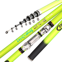 Set joran pancing serat karbon 3.6m, tongkat pancing pantai ringan 73g kekerasan No.3 untuk memancing ikan karper bagian pendek
