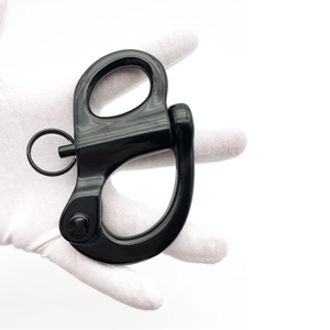 Mousqueton à œil fixe noir inoxydable de 69mm pour bateaux à voile - Product Image 4