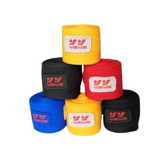 ผ้าพันมือสำหรับคิกบ็อกซิ่ง ผ้าฝ้าย 4 สี มีสินค้าในสต็อก สำหรับป้องกันมือ - Product Image 1