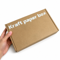 Boîte d'expédition en papier kraft ondulé recyclé, personnalisée et imprimée, pour petites entreprises, emballage cadeau pliable