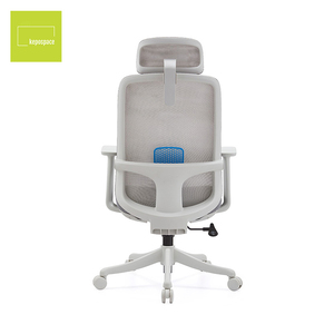 Chaises de bureau exécutives pivotantes ergonomiques modernes à dossier haut en tissu maillé KEPO - Product Image 4