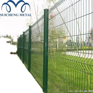 边界墙三角形周边围栏用聚氯乙烯涂层电焊网围栏