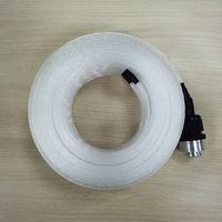 Kit de lumière en fibre optique LED RGBW scintillante, filet en fibre optique en plastique, kits de mailles en fibre optique LED, lumière en fibre optique pour décoration