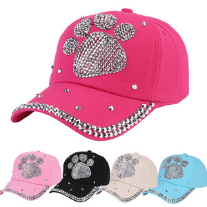 Gorras de béisbol con remaches para mujer, gorras de béisbol con remaches de diamantes de imitación con letras I LOVE JESUS - Product Image 3
