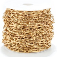 Yiwu Aceon Velle – chaîne trombone ronde en acier inoxydable, longue chaîne rectangulaire ovale pour femmes, collier de bijoux à faire soi-même