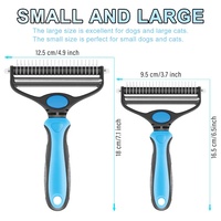 Outil de nettoyage pour animaux de compagnie 2 en 1, outil de perte de poils pour animaux de compagnie combinant un nœud ouvert, brosse d'épilation, peigne para mascotas