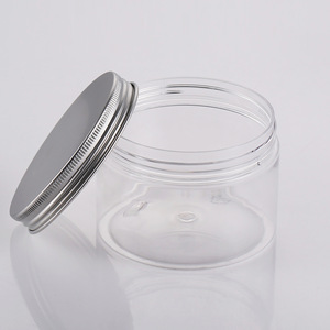 Pot de stockage transparent pour animaux de compagnie, large ouverture, diamètre 85 mm, couvercle en métal, récipient alimentaire, forme cylindrique, hauteur 91 mm - Product Image 3