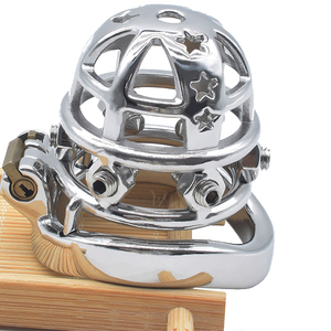 FRRK BDSM กรงล็อคอวัยวะเพศชาย,กรงสเตนเลสสตีลกรงพรหมจรรย์โลหะ - Product Image 5