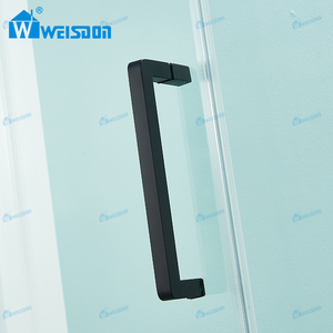 Porte <span class=keywords><strong>de</strong></span> <span class=keywords><strong>douche</strong></span> Weisdon en acier inoxydable <span class=keywords><strong>noir</strong></span> mat, sans cadre, avec verre trempé, en promotion - Product Image 6