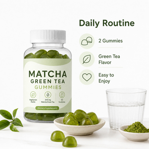 High Quality Dietary Supplement Gummy Matcha Digestion Promotion Matcha Green Tea Gummies Organic Matcha Gummy Ceremonial Grade - Product Image 4