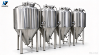 Fermenteur conique à double enveloppe de 500 L (5 BBL) en acier inoxydable pour brasserie et pub