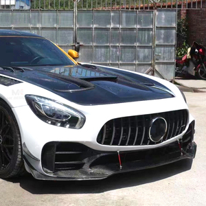 Kit de carrosserie de pare-chocs avant en Fiber de carbone et FRP de Style <span class=keywords><strong>Pro</strong></span> pour Mercedes Benz AMG GT GTC GTS <span class=keywords><strong>GTR</strong></span> calandre de couverture de phare antibrouillard de lèvre avant - Product Image 6