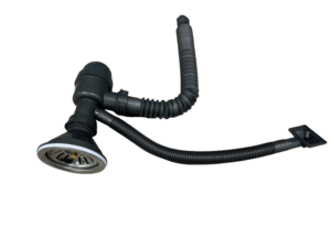 WENYING Ensemble de <span class=keywords><strong>siphon</strong></span> de vidage moderne 3 voies pour évier de cuisine, avec filtre pour évier simple, tuyau de <span class=keywords><strong>siphon</strong></span> anti-corrosion en PVC gris, emballé sous sac poly 1 - Product Image 5
